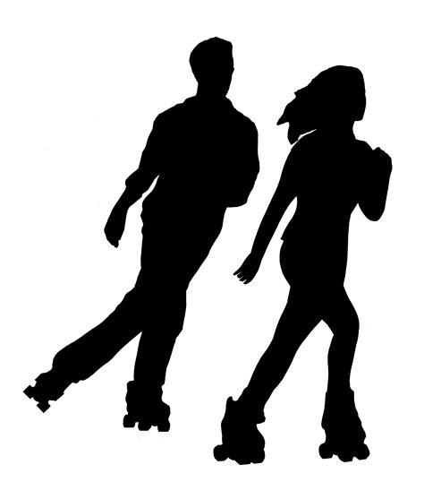 Roller Skate Silhouette Clip Art