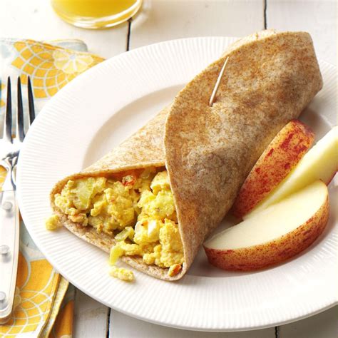 Feta Scrambled Egg Wraps Recipe | Taste of Home