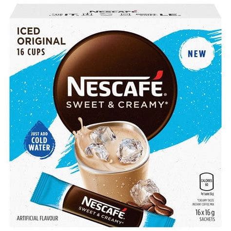 Nescafe Sweet & Creamy Iced Coffee, Instant Coffee Sachets, 16x16g ...