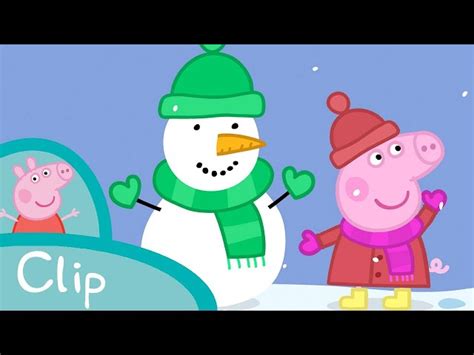 Peppa Pig and George Build a Snowman…: English ESL video lessons