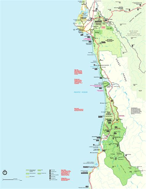 REDWOOD NATIONAL PARK MAP CALIFORNIA - ToursMaps.com