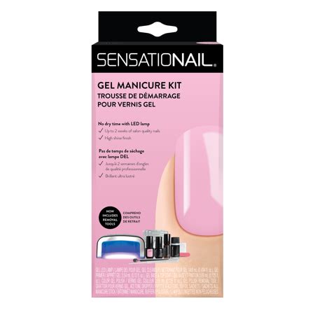 SensatioNail Gel Nail Polish Kit (Pink), Pink Chiffon & Removal Tools - Walmart.com | Gel nail ...