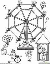 Ferris Wheel Coloring Pages Printable sketch template