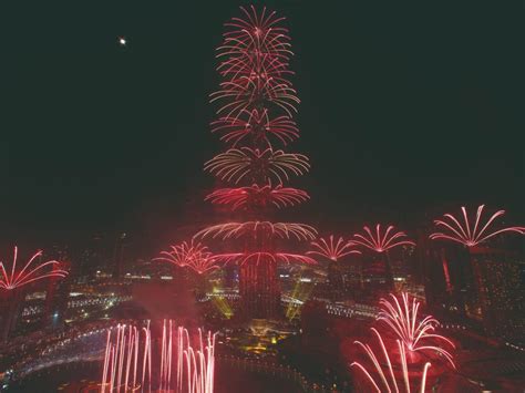 Dubai New Year's Eve fireworks across 30 locations