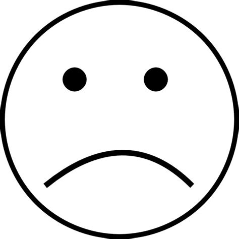 Sad face clip art black and white free clipart – Clipartix