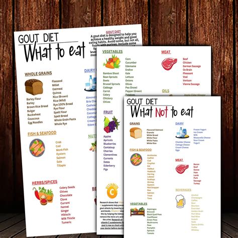 Gout Food List and Diet Guide Patient Education Guide - Etsy