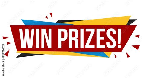 Win prizes banner design Stock Vector | Adobe Stock