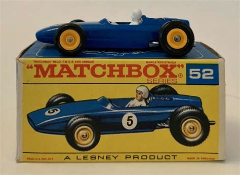 1960s LESNEY MATCHBOX # 52 B.R.M. RACING CAR In Original Box #Matchbox | Matchbox, Classic cars ...