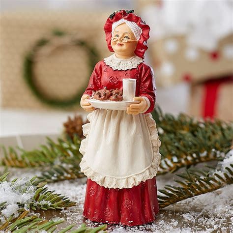 1:12 - 1" Scale Miniature Mrs. Claus Bringing Santa's Cookies Figure - Christmas Miniatures ...