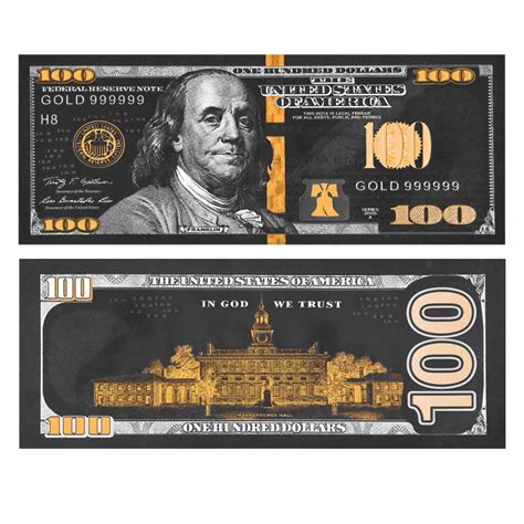 2009 - COPY OF THE UNITED STATES 2009 100-DOLLAR BILL - BLACK VERSION ...