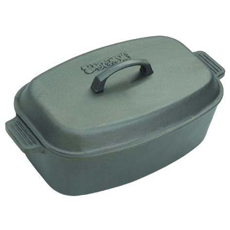 Cast Iron 12-QT Roaster Pan Oval BY7417 | BarbecueOutdoorGrills.com