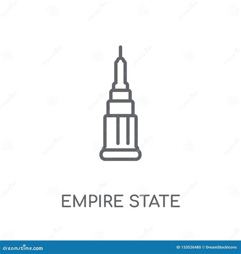 Empire State Linear Icon. Modern Outline Empire State Logo Conce Editorial Image - Illustration ...