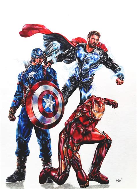 Avengers Endgame Drawing, Pencil, Sketch, Colorful, Realistic Art ...