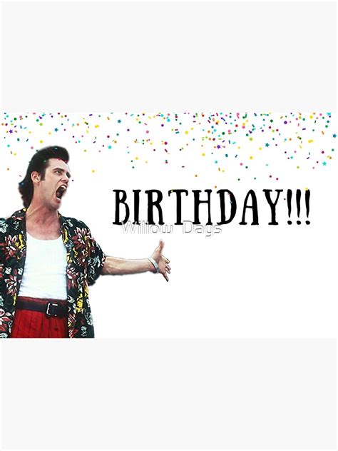 "Jim Carrey, Jim Carry, birthday card, meme greeting cards" Sticker by ...