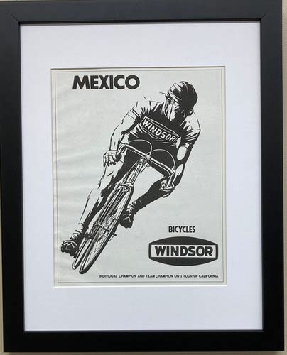 Vintage Bicycle Poster "Windsor Bicycles" (1971) Framed Art | Marlin Art 8/2/21