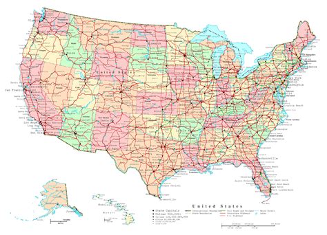 Us Map United States Map With States Capitals Cities Highways Layla | Images and Photos finder