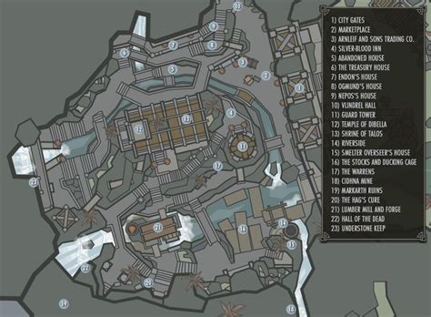 Skyrim Map, Fantasy City Map, Village Map, City Layout, D D Homebrew ...