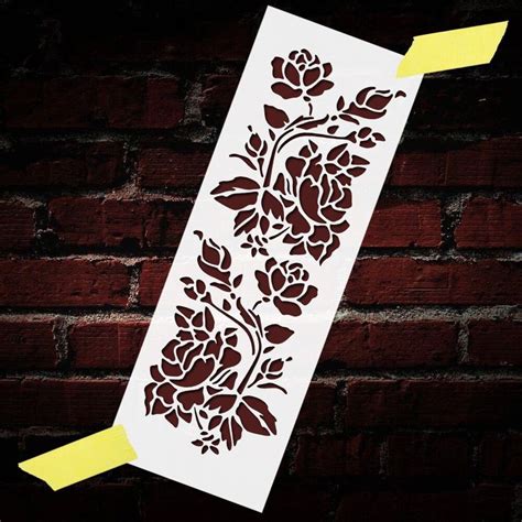 Rose Border Stencil Reusable DIY Mylar Stencil Home Decor Wall - Etsy ...