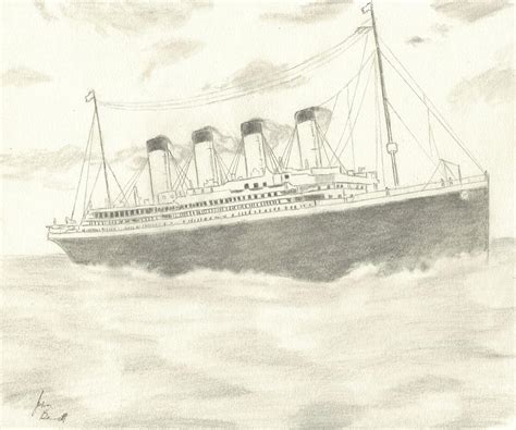 Titanic Ship Sketch at PaintingValley.com | Explore collection of Titanic Ship Sketch