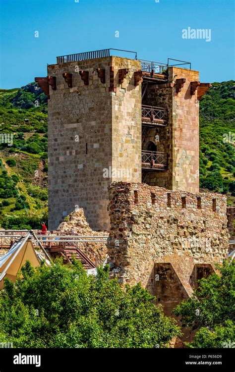 Italy Sardinia Bosa castle of the Serravalle or Malaspina Stock Photo ...