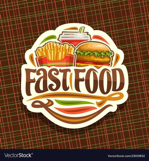 Logo for fast food Royalty Free Vector Image - VectorStock , #ad, #food ...