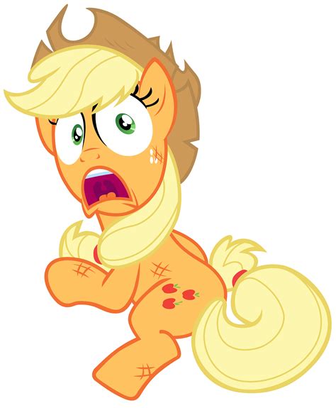 Applejack shocked by the statue's fall by Tardifice on DeviantArt