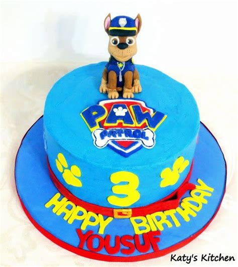 Paw Patrol Cake featuring Chase | Paw patrol birthday cake, Paw patrol cake, Paw patrol chase cake