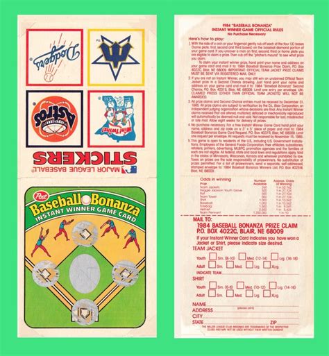 1983 Post Cereal Team Logos