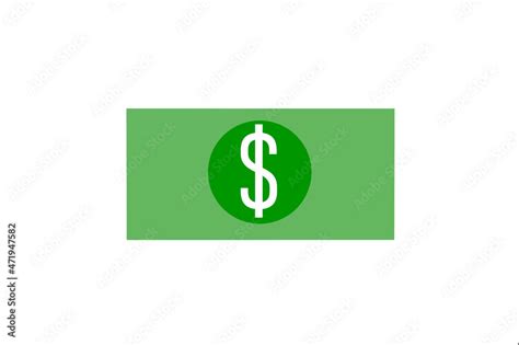 Dollar bill illustration. Dollar bill abstract. Green dollar icon on a ...