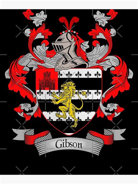 "Gibson Coat of Arms | Gibson Family Crest" Art Print for Sale by chuppys | Redbubble