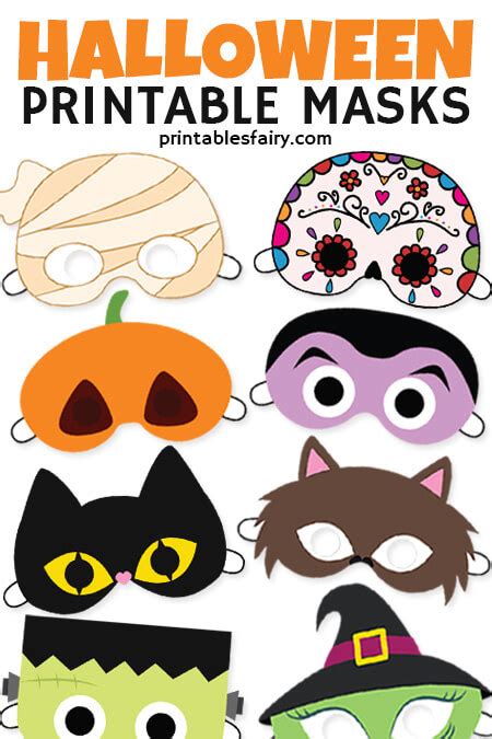 Printable Halloween Masks for Kids - The Printables Fairy