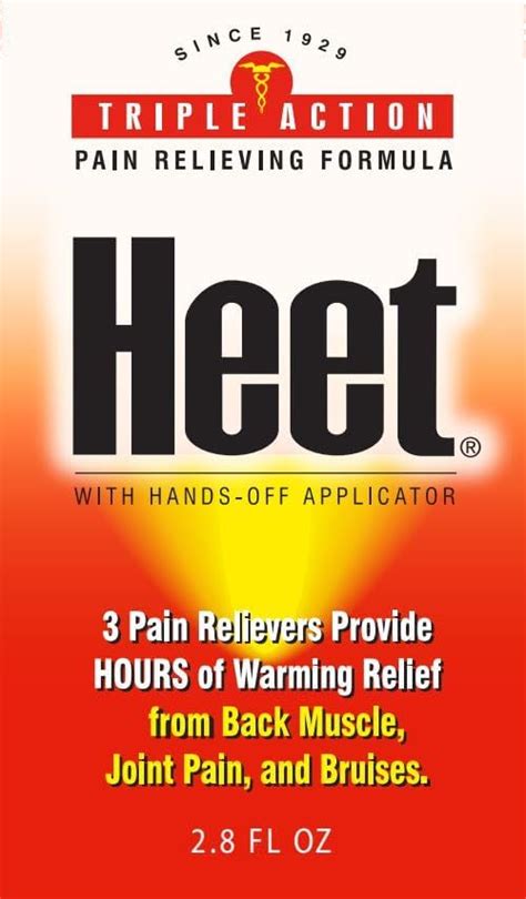 Amazon.com: Heet Triple Action Pain Relieving Formula (1) : Health & Household