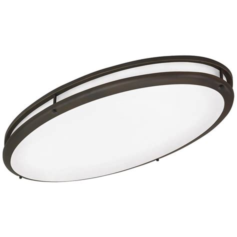 AFX Contemporary Oval 2-Light Oil-Rubbed Bronze Flush Mount Light-CSV3232WARBT - The Home Depot