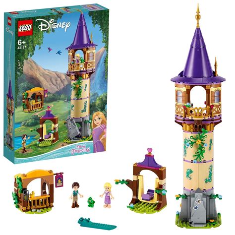 LEGO 43187 Disney Princess Rapunzel’s Tower Castle Playset with 2 Mini ...