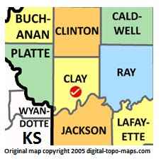 Clay County Missouri Map - Agatha LaVerne