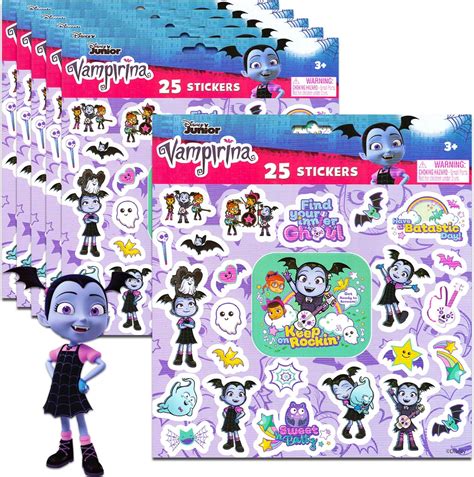 Amazon.com: Vampirina Stickers 6 Pack - 150 Disney Vampirina Stickers Set for Vampirina Birthday ...