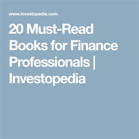 The 9 Best Books for Financial Professionals | Finance, Books ...