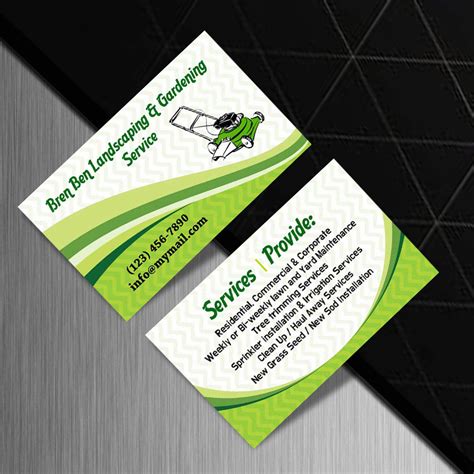 Lawnscaping & Gardening Service Service Business Cards _ Custom ...