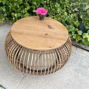 Bamboo Rattan Coffee Table Albini Style Coffee Table Bamboo - Etsy