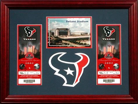 Bradley's custom framed-Texans Football Tickets | Texans football ...