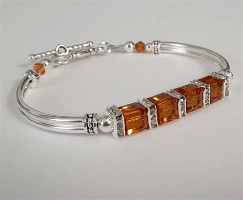 Topaz Birthstone Bracelet Customized Mothers Birthstone - Etsy