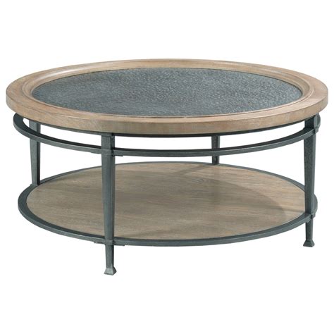 Hammary Austin Transitional Round Coffee Table with Glass Top | Lindy's Furniture Company ...