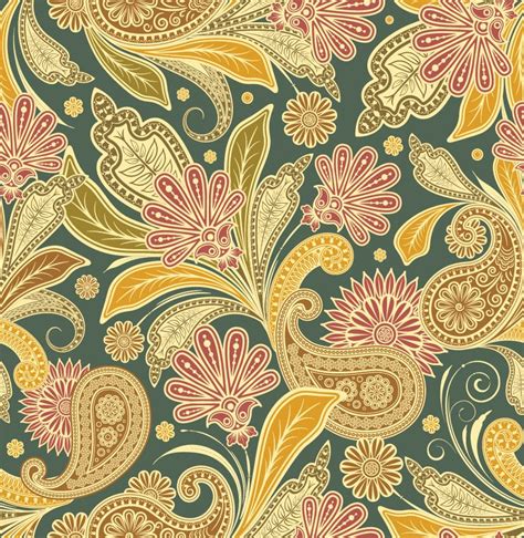 Beautiful Retro Floral Seamless Pattern Vector Download