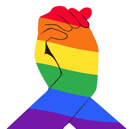 hand holding another hand rainbow flag LGBT symbol 533084 Vector Art at ...