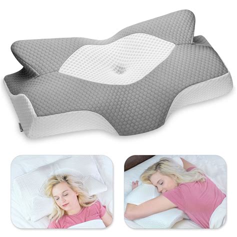 Buy Elviros Cervical Memory Foam Pillow, Contour Pillows for Neck and ...