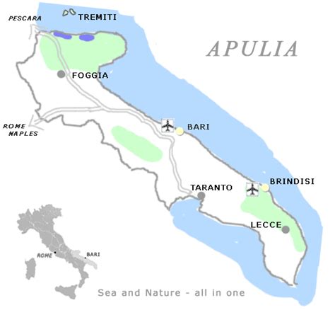 APULIA: Map of Apulia -GD Italy.com