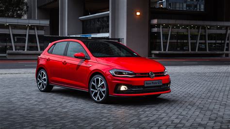 Sfondi Volkswagen 2018 Polo GTI Rosso macchina 1920x1080