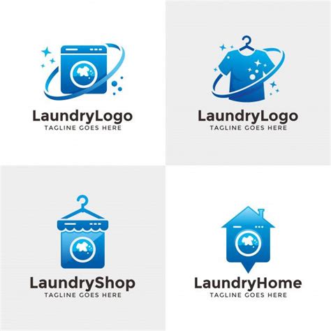 Premium Vector | Set of laundry logo | Laundry logo, Laundry shop ...