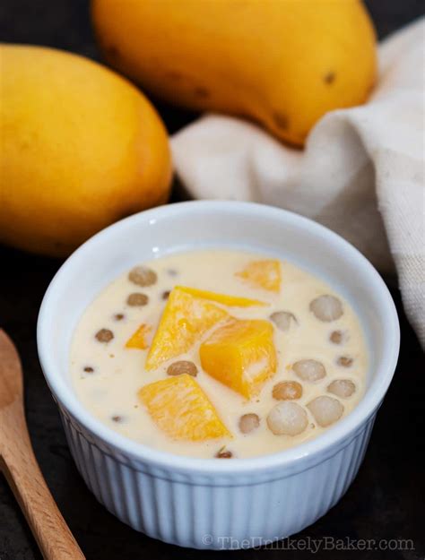 Mango Sago Recipe - Filipino Dessert - The Unlikely Baker