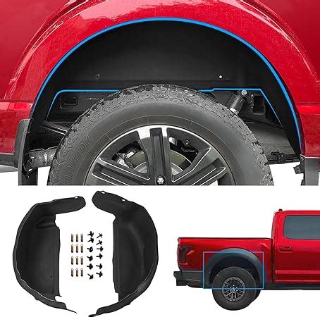 Bomely Fit 2021 2022 2023 Ford F150 Rear Wheel Well Liners Wheel Well Guards F-150 Fender Flares ...